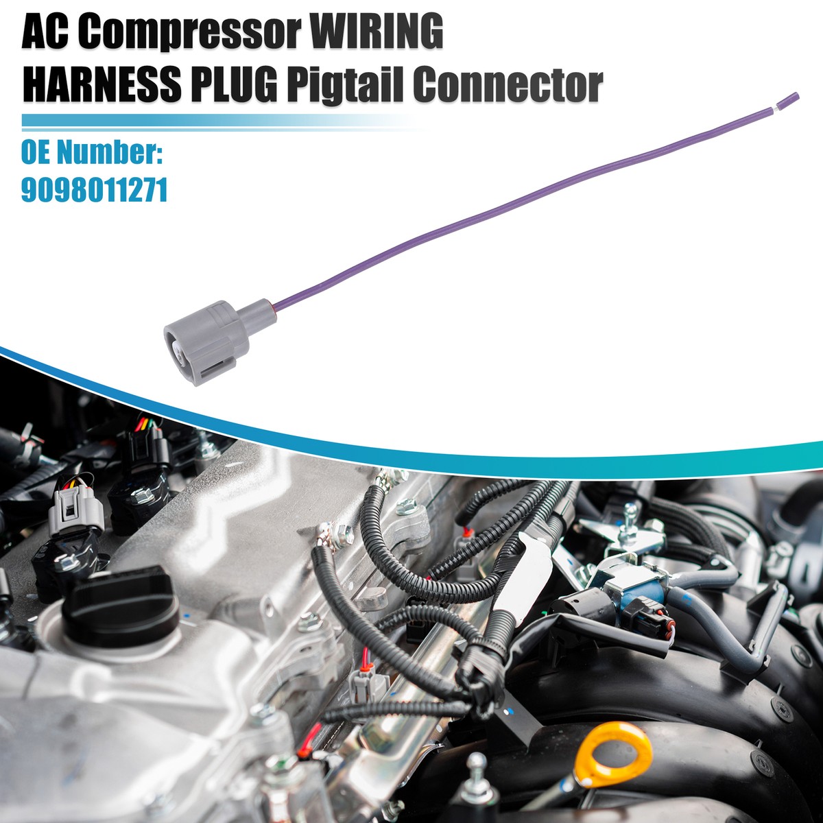AC Compressor Wiring Harness Plug Pigtail Connector for