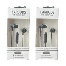 2 Earbuds With Microphone for cell phone Ear Piece With Micro NEW