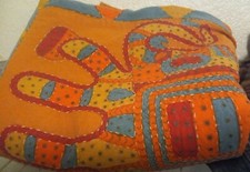 Vintage Hindu Handmade Quilt Cotton Baby Blanket Throw Bed Cover Elephant RARE
