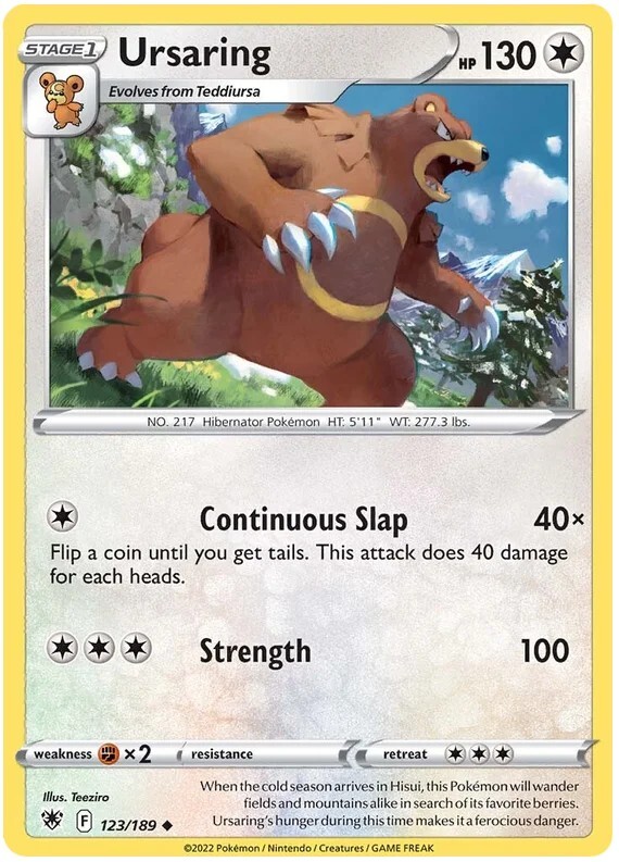 pokemon card ursaring Buy Ursaring | Evolving Skies main image 1
