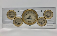 1940 Chevy Car 5 Gauge Panel Dash Cluster Set Mechanical Gold 1940 Chevy Car 5 Gauge Panel Dash Cluster Set Mechanical Gold