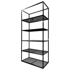 GRID FRAME - Steel and Mesh Loft Style Shelving Unit 02