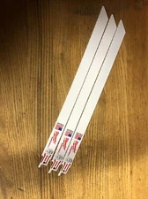 NEW MILWAUKEE 12" SAWZALL METAL BLADES 3/PACK 18 TPI 48-01-7189