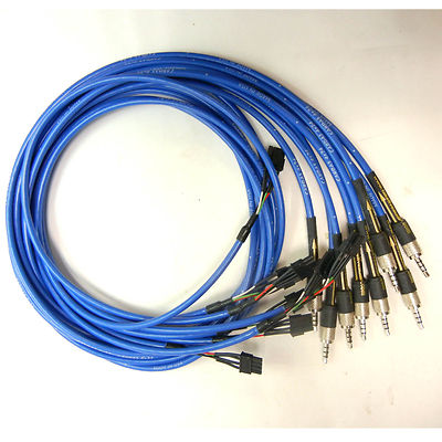 LOT OF 8   - 4 FEET (4 PIN) PC TEST LEAD TO 1/8'' 4 POLE - TAKE FIVE AUDIO CABLE