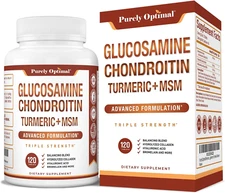 Glucosamine Chondroitin MSM Supplement W/Turmeric & Boswellia - Glucosamine S...