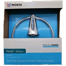 Moen Kasey Chrome Towel Ring Chrome BH4686CH Press  Mark 91 