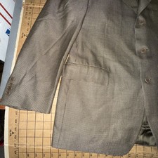 Canali Mens Blazer sz 44 Multicolor Houndstooth Plaid Silk Wool Blend 3-Button