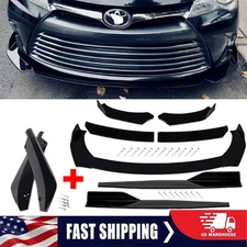 Front Bumper Lip Chin Spoiler Body Kit Splitter Side Skirt For Toyota Camry