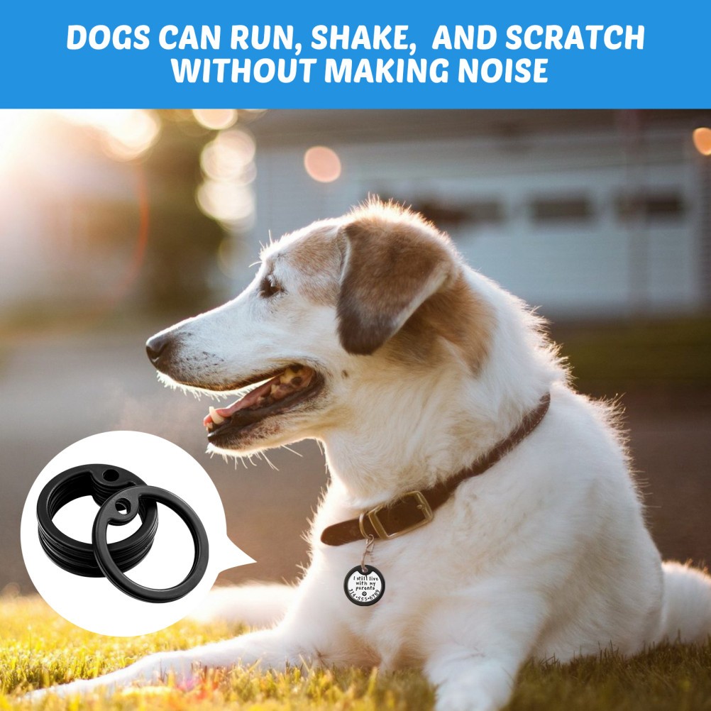 Set di 4 coperture in silicone per targhette per cani foto 2