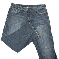 Flypaper Jeans Mens 38X30 Bootcut Blue Denim Y2K Dark Wash