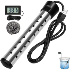 1500W Immersion Water Heater Electric, Fast Heating Portable Water Heater wit...