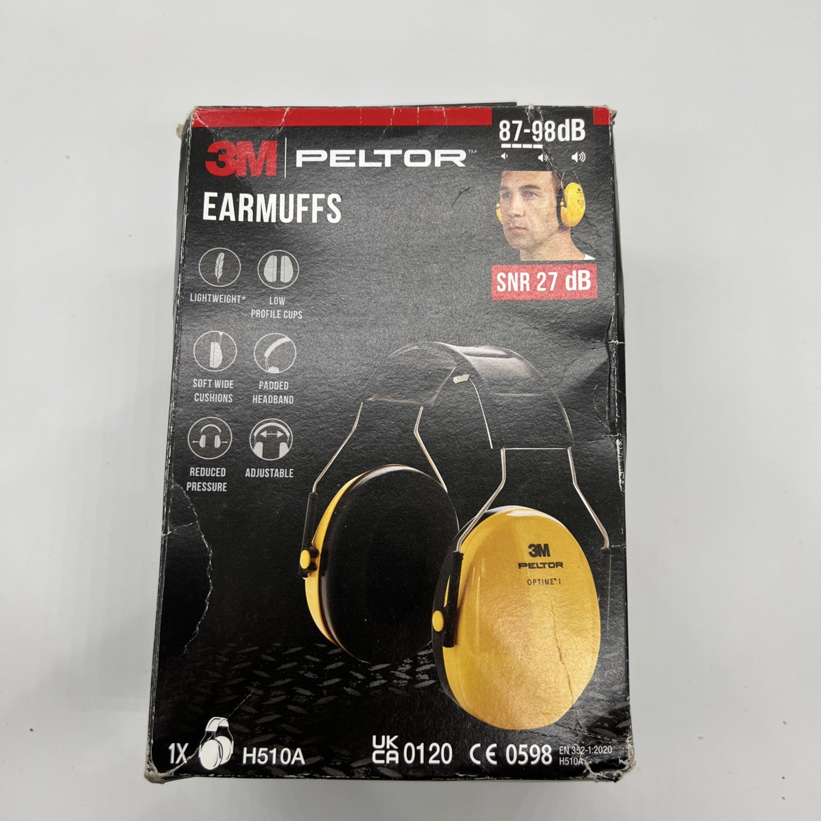 3M H510A Peltor Optime Comfort Ear Muffs Headband Suitable For 87-98dB