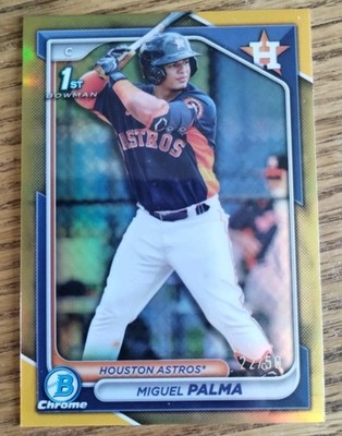 2024 Bowman Chrome - 1st Bowman Miguel Palma #CPA-MP Gold Refractor /50