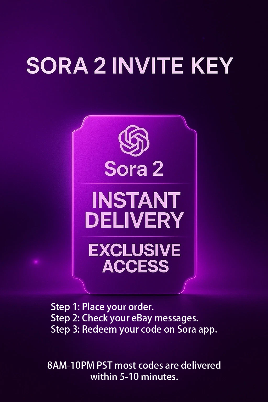 Sora 2 Invite Code - Fast Delivery From Trusted Seller (OpenAI Official)