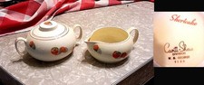 Vintage Cavitt-Shaw SET "Strawberry Shortcake" Creamer  Sugar Bowl