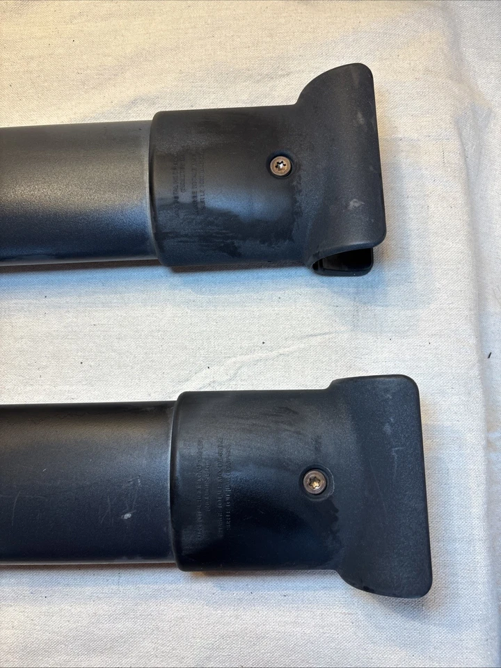 05-08 Juego de rieles de barras transversales para portaequipajes Nissan Xterra OEM negro Foto 4 de 4