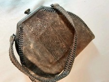 ART NOUVEAU HAND TOOLED LEATHER PURSE