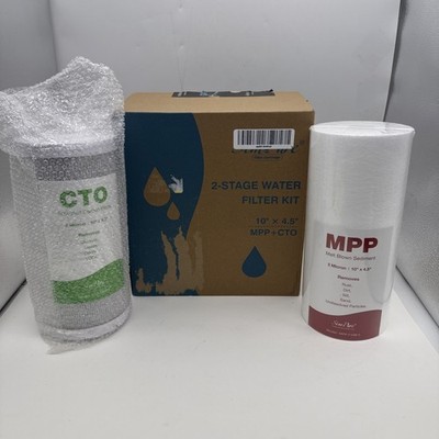 SimPure 2-Stage Water Filter Kit 10'' x 4.5'' MPP + CTO Filters ONLY