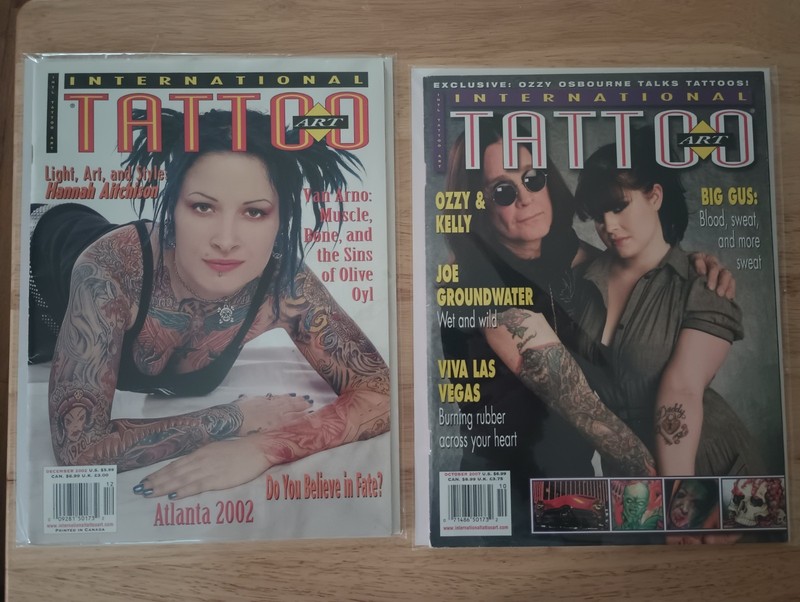 Lot of 2 International Tattoo Art Magazines Dec 2002 & Oct 2007 Ozzy Osbourne!!