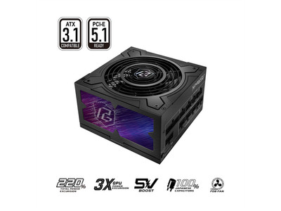 ASRock Phantom Gaming PG-850G 850W 80 PLUS GOLD & Cybenetics PLATINUM Full