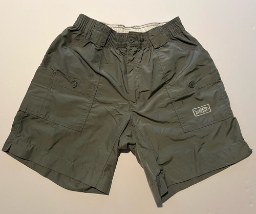 Aftco Men’s Nylon Elastic Waist Shorts Size 30 Gray