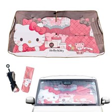 Hello Kitty Sunshade For Car One-touch Sunshade Kt585 Fits Windshield Size