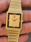 Seko 7430-5740 Tank 25 mm Champagne Dial Two Tone Rectangle Men's Quartz Watch