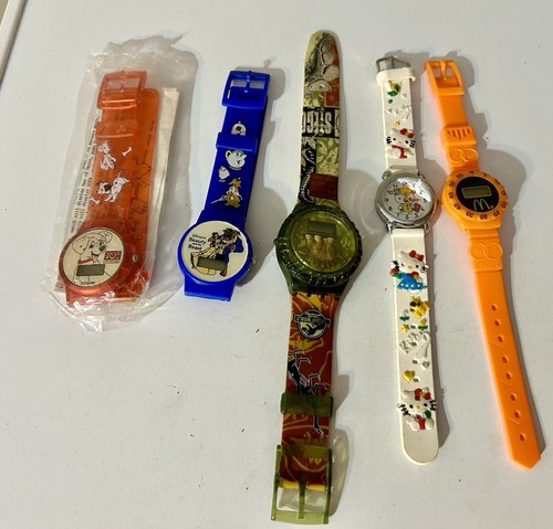 Lote de 11 relojes de novedad de colección Disney McDonald Jurassic Spider-Man y más - Imagen 3 de 3