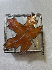 Stained Glass Arts Handcrafted Trinket Box 4X2