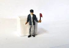 Arttista #1481 - Brakeman with Flag - O Scale Figure - Model Trains - NEW