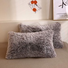 XeGe Faux Fur Throw Pillow Cases Plush Shaggy Ultra Soft Pillow Covers Fluffy