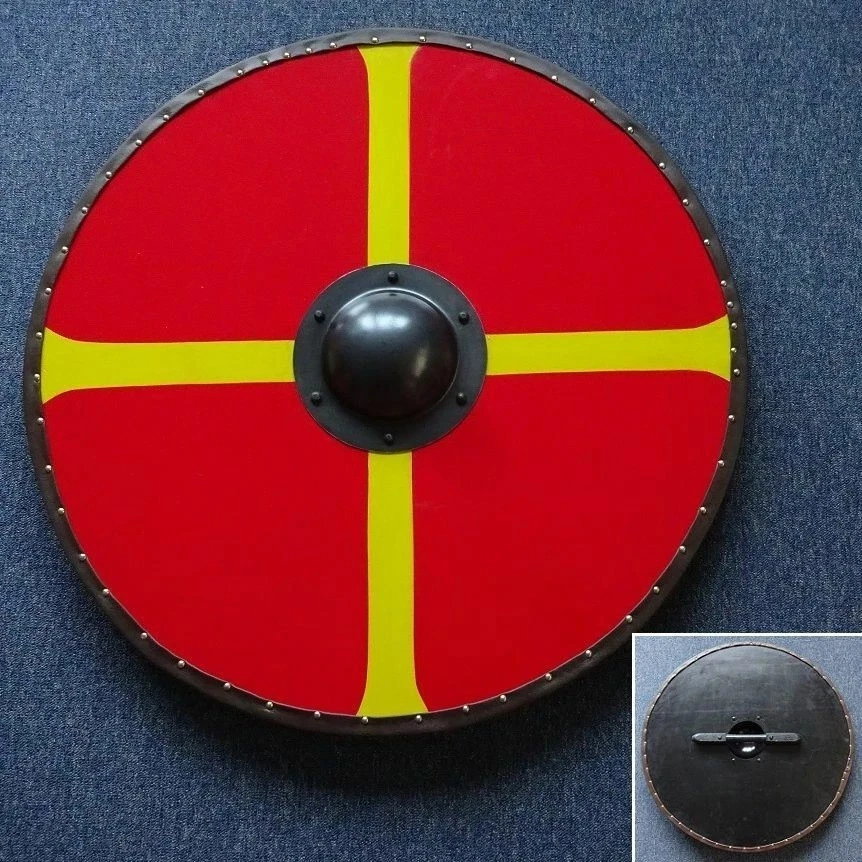 30" Wooden Red Quartered Full Contact Viking Shield MASSIVE LAST CLEARANCE SALE - Picture 1 of 1