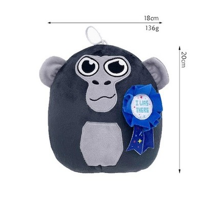 8.6'' Lava Gorilla Tag Plush Toy Stuffed Animal For Childrens Educational Gifts