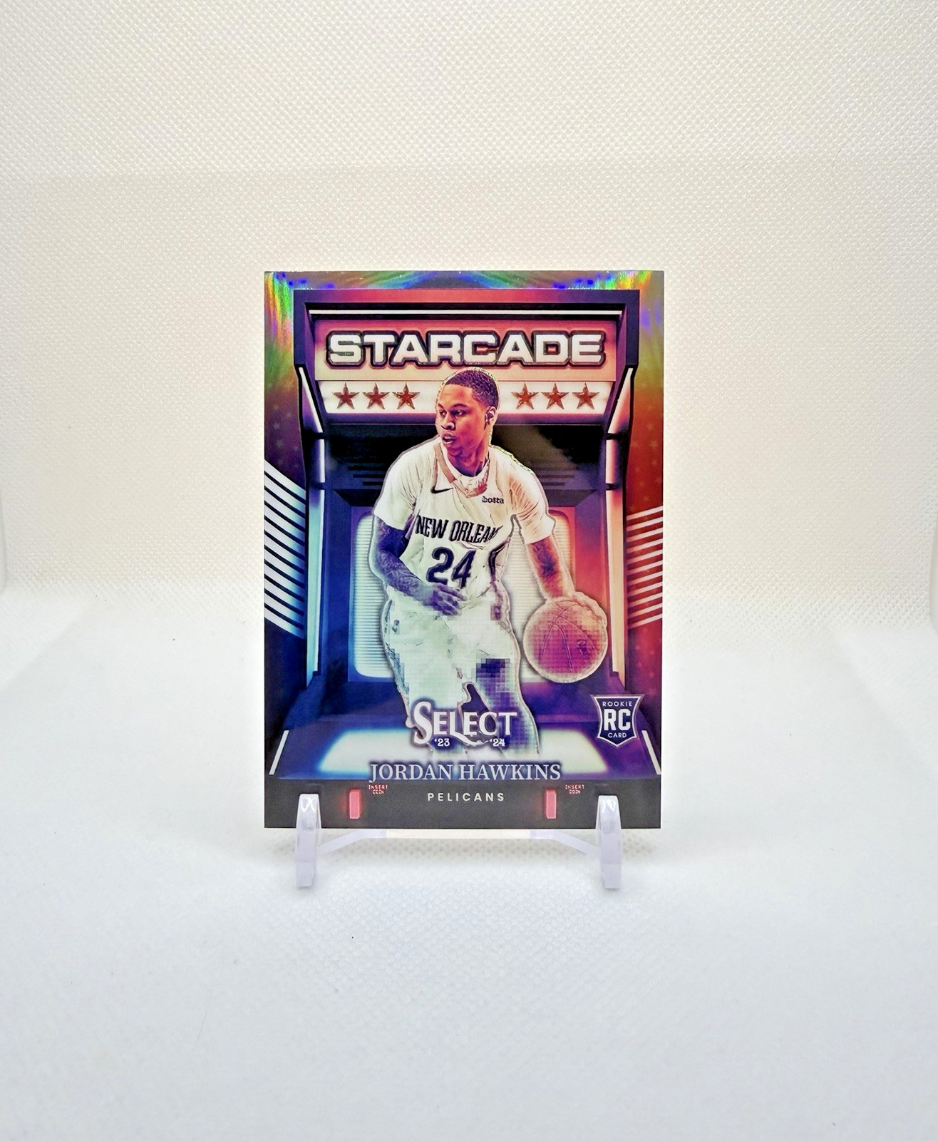 JORDAN HAWKINS RC STARCADE CASE HIT — 2023-24 Panini Select #1 NO Pelicans SSP