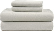 100 Cotton Flannel Sheets Twin Size - Brushed for Extra Softness - Lightweight