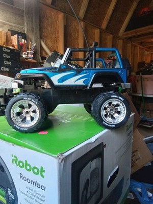 Vintage R/C Nikko Rubicon Jeep Blue 2008 No Battery - Or Remote Works Otherwise