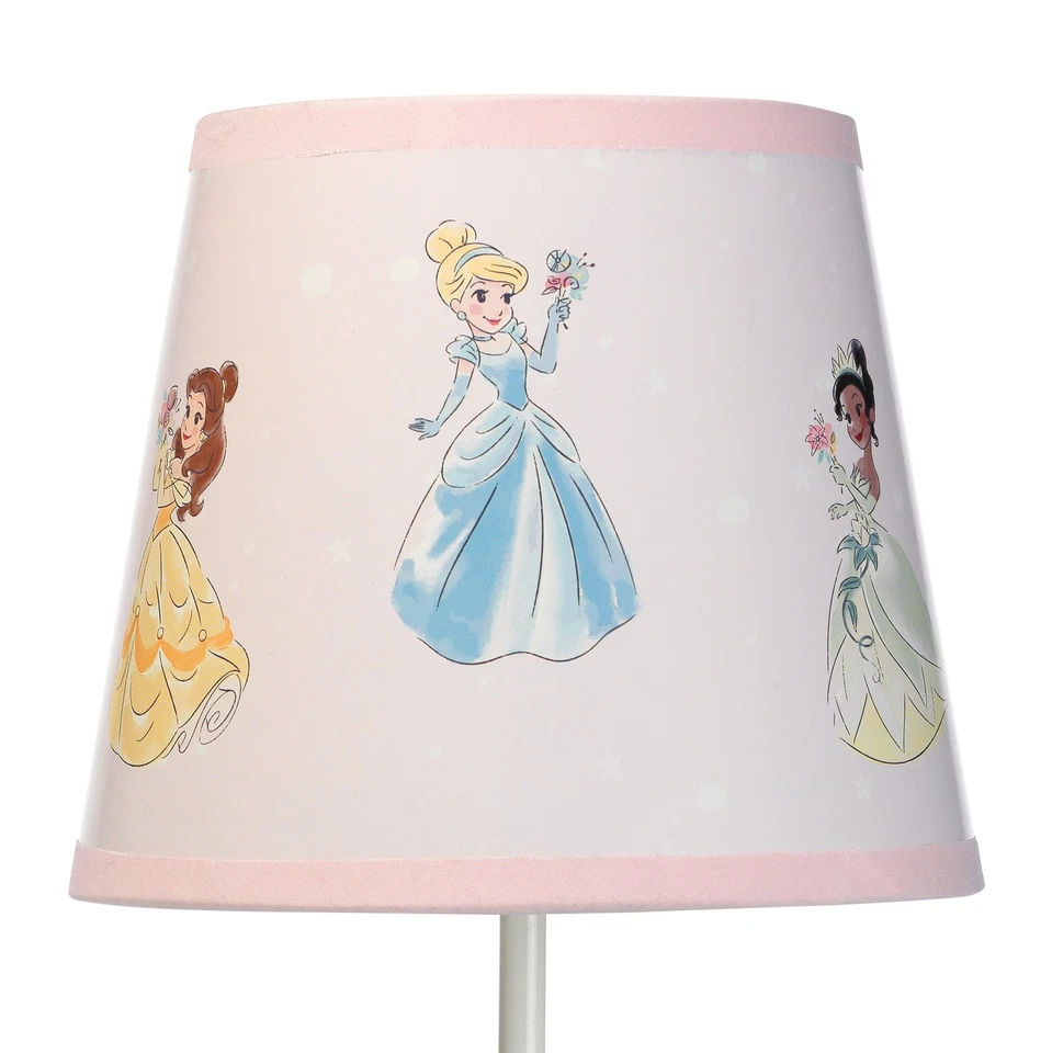Lambs & Ivy Disney Princesses Pink Crown Nursery Lamp with Shade & Bulb - Image 3 of 4