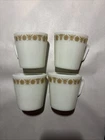 Pyrex Vintage Butterfly Gold Coffee Mug 300ml Milk Glass with D Handle