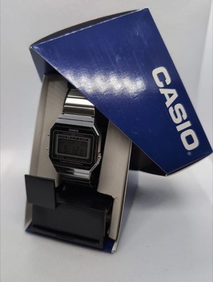 Casio Vintage A700W-1A Super Slim Case Classic Digital Backlight Silver Watch