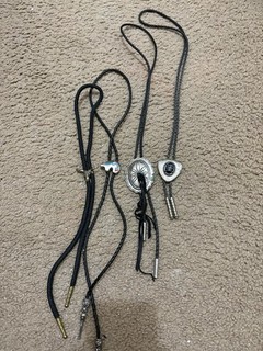 Lot of 4 Assorted Vintage Bolo Ties