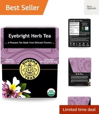 Organic Eyebright Herbal Tea - 18 Bleach-Free Tea Bags for Natural Wellness