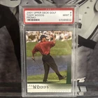 2001 Upper Deck Golf Promo Tiger Woods Rookie PSA 9