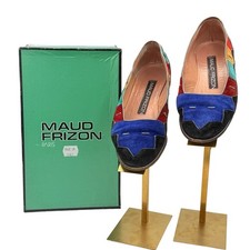 Vintage Maud Frizon Paris Multicolor Suede Flats Geometric EU 35