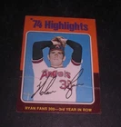 1975 NOLAN RYAN '74 HIGHLIGHTS TOPPS BASEBALL CARD  #5