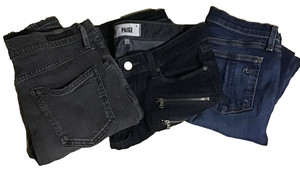 Lot of 3 Ladies jeans (Paige, C of H, rag & bone) skinny ankle size 2/26 GUC