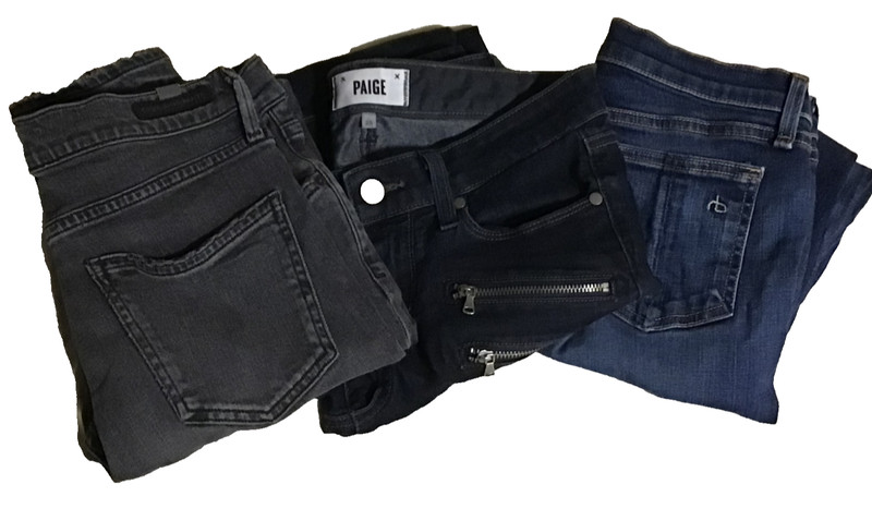 Lot of 3 Ladies jeans (Paige, C of H, rag & bone) skinny ankle size 2/26 GUC