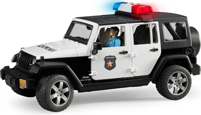 BRUDER - JEEP WRANGLER Polizia con poliziotto Scala: 1/16 - 1/16 - BRU2526 - Immagine 2 di 2
