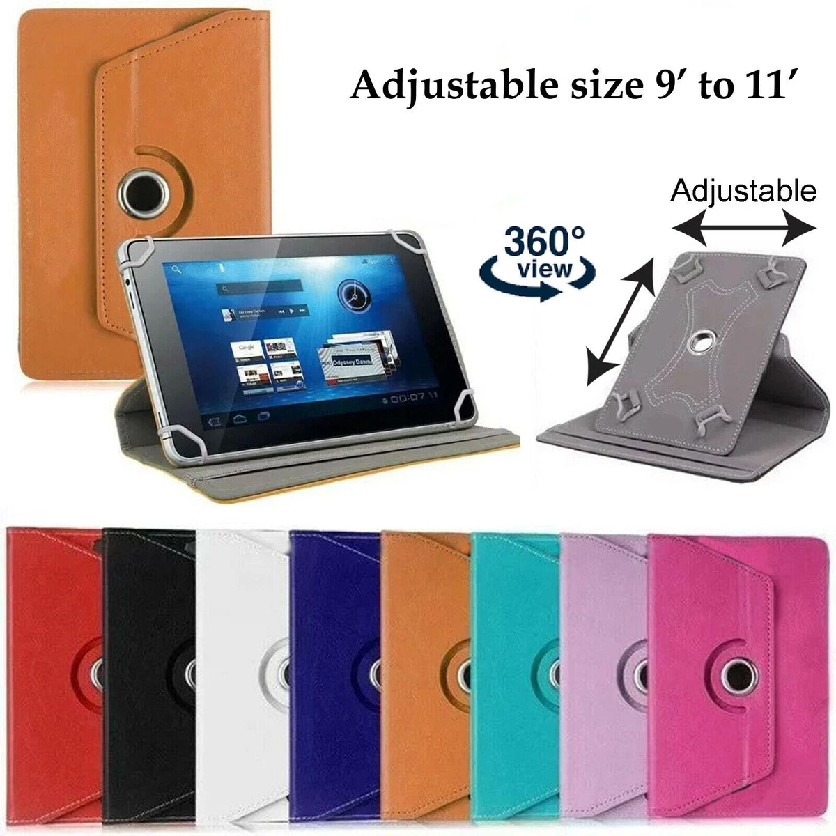360 Rotating Leather Cover Case Wallet Stand for Onyx Boox Lomonosov 10" eReader