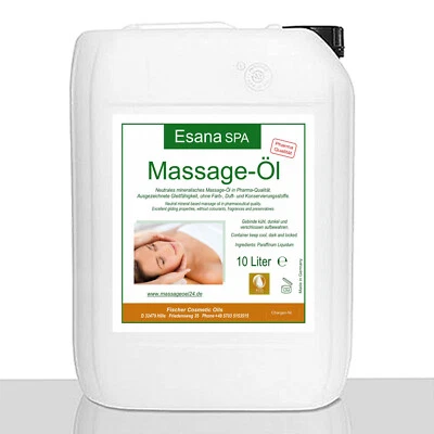 Esana SPA, Massageöl neutral, 10 Liter für Wellness & Therapie, Pharma-Qualität