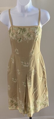 Philip Dicaprio Silk Blend Dress Back Zip Adj Straps Ladis Sz 4